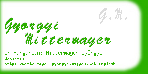 gyorgyi mittermayer business card