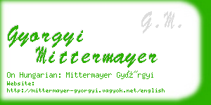 gyorgyi mittermayer business card